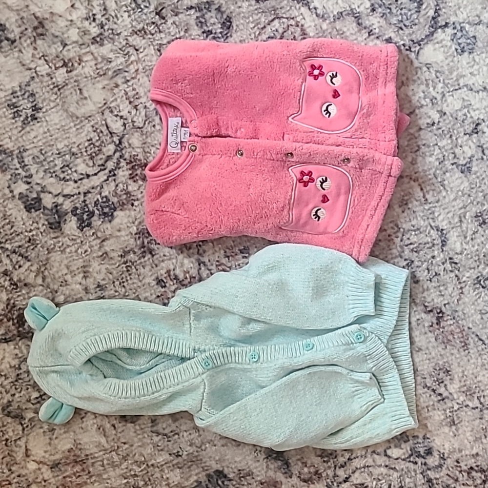 0-3 hoodie and sweater bundle